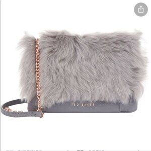 Authentic Ted Baker London Shearling Flap Crossbody Bag – New Without Tags